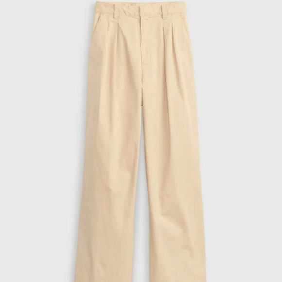 High Rise Pleated Wide-Leg Khakis - Picture 2 of 12